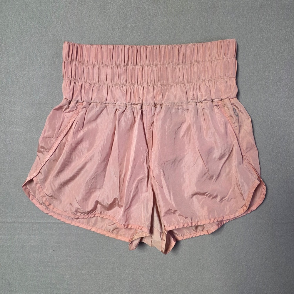 FP Movement The Way Home Shorts Womens Large Blush Pink High Rise Running